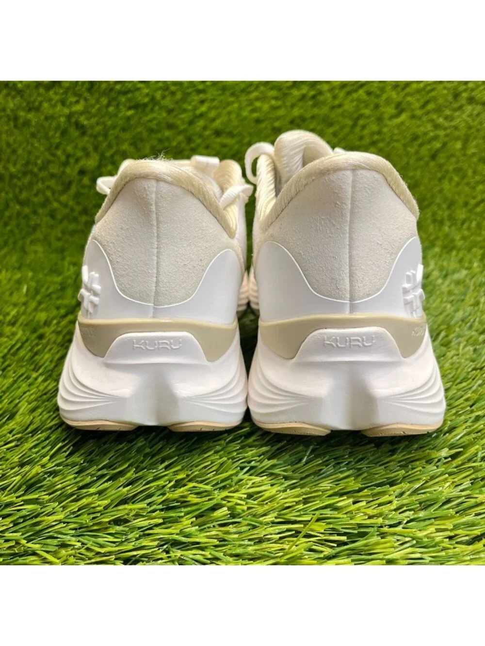 Kuru Atom 2 Womens Size 7.5 White Beige Athletic Running Walking Shoes Sneakers
